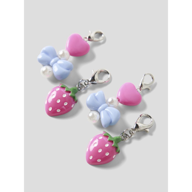 NAME IT KIDS Farlula sko accessoires - 6 stks Strawberry Moon