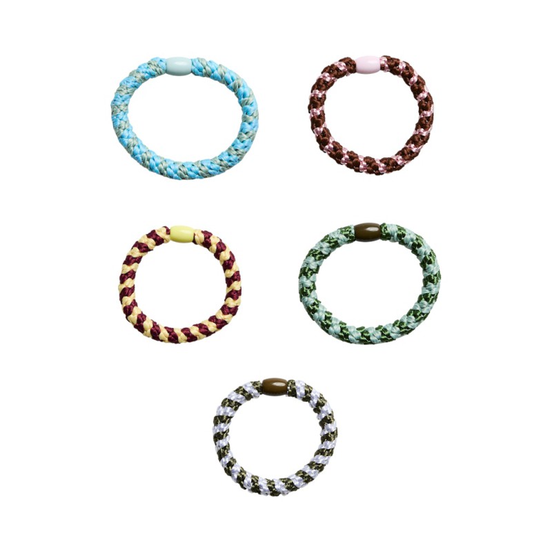 PIECES Jasmina hårelastikker - 5 stks Sphagnum