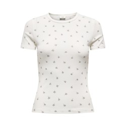 JDY Lucky S/S Rund Hals T-shirt - Cloud Dancer