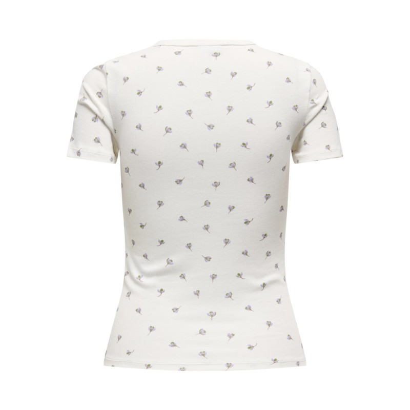 JDY Lucky S/S Rund Hals T-shirt - Cloud Dancer