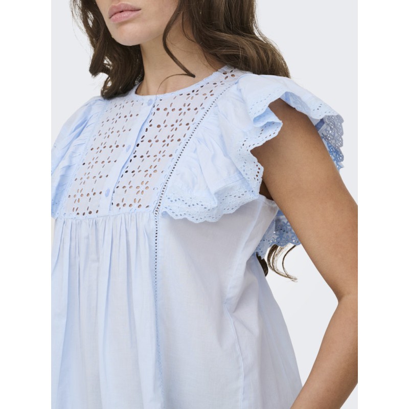 JDY Sigga Kortærmet Top - Cashmere Blue