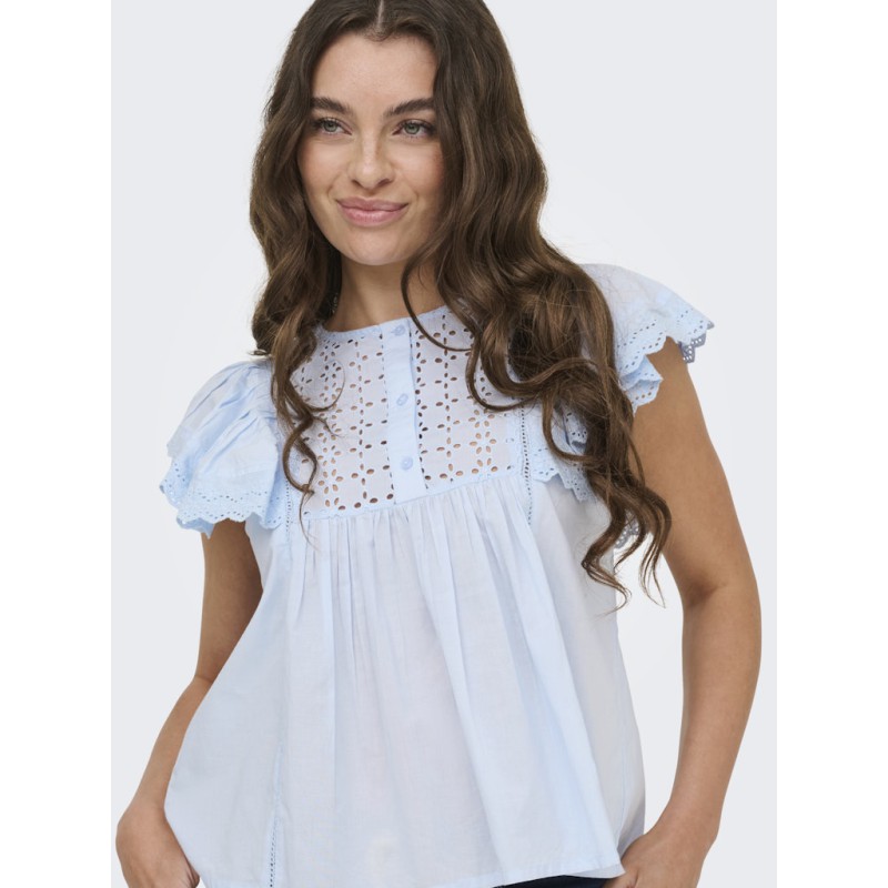 JDY Sigga Kortærmet Top - Cashmere Blue