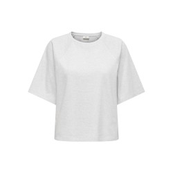 JDY Amalfi Life kortærmet sweat t-shirt - Oatmeal