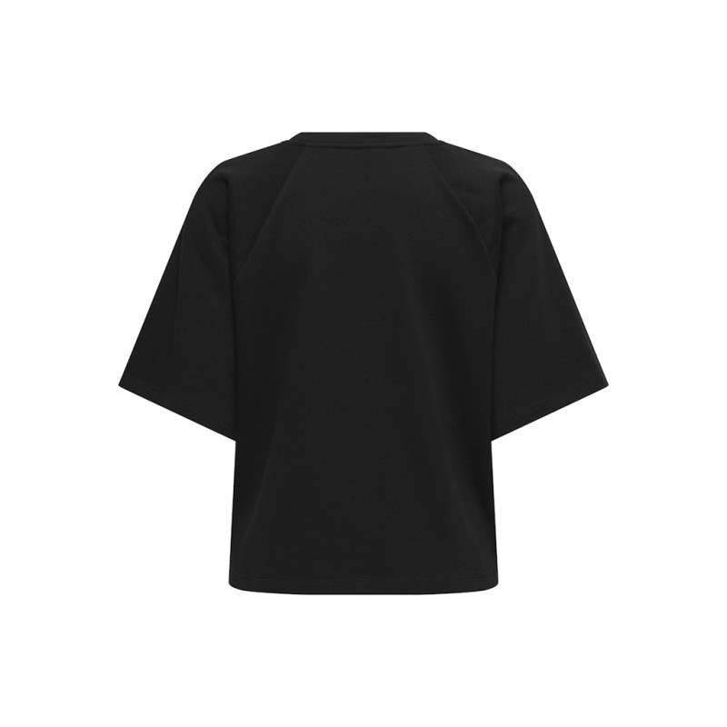 JDY Amalfi Life kortærmet sweat t-shirt - Black