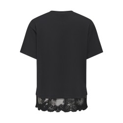 ONLY Vivi kortærmet blonde t-shirt - Black