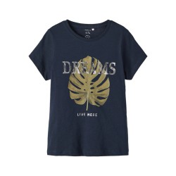 NAME IT Kids Delfine Kortærmet Top - Dark Sapphire