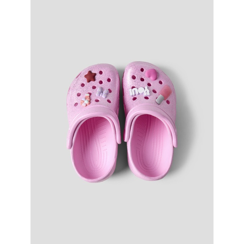 NAME IT KIDS Fame Clogs - Begonia Pink Glitter (Forudbestilling)