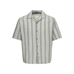 ONLY & SONS Walker kortærmet resort skjorte - Dark Olive