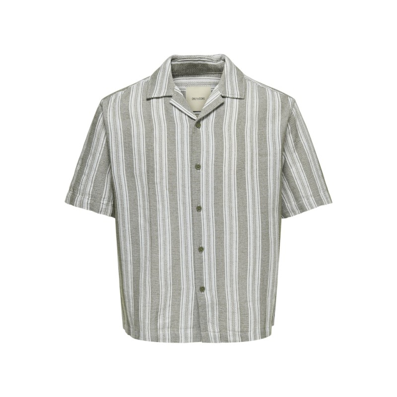 ONLY & SONS Walker kortærmet resort skjorte - Dark Olive