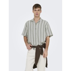 ONLY & SONS Walker kortærmet resort skjorte - Dark Olive
