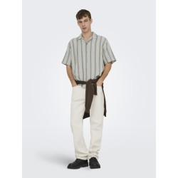 ONLY & SONS Walker kortærmet resort skjorte - Dark Olive