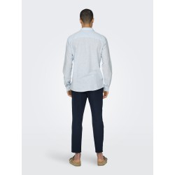 ONLY & SONS Caiden Hør Skjorte - Cashmere Blue
