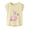 NAME IT MINI Votia kortærmet t-shirt - Double Cream Flamingo
