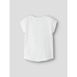 NAME IT MINI Votia kortærmet t-shirt - Bright White Sunglasses Cat