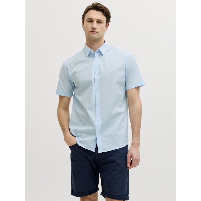 JACK & JONES Gavin Solid Kortærmet T-shirt - Cashmere Blue