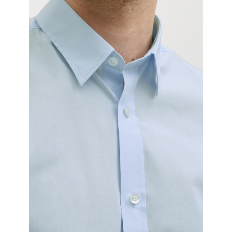 JJ Rebel Gavin Solid Kortærmet Skjorte - Cashmere Blue