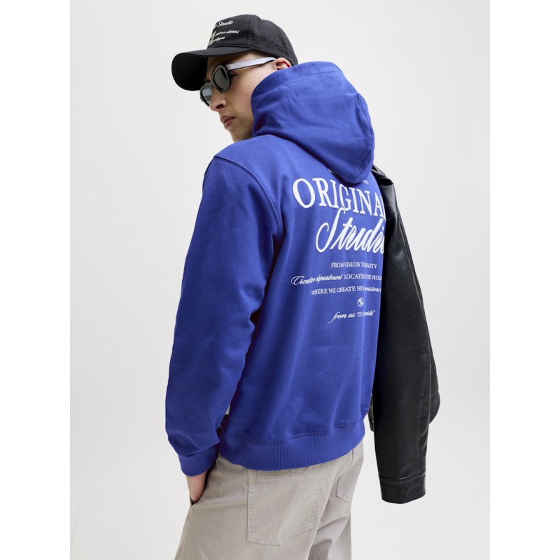 JACK & JONES Norrebro Typo Hoodie - Blueing