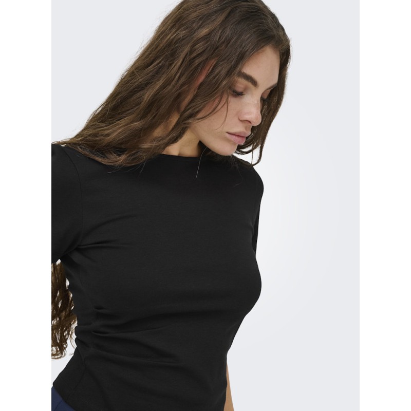 JDY Catie Kortærmet Asymmetrisk top - Sort