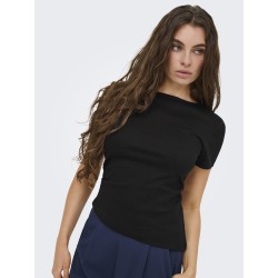 JDY Catie Kortærmet Asymmetrisk top - Sort