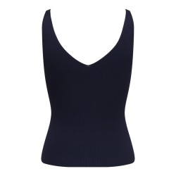 JDY Nanna S/L Broderet Strik Top - Black Iris / Kentucky