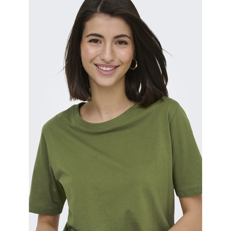 JDY Rex Basic T-Shirt - Peat Moss