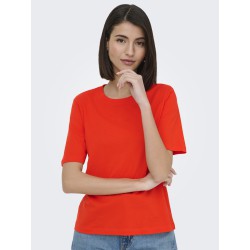 JDY Rex Basic T-Shirt - Orange.Com