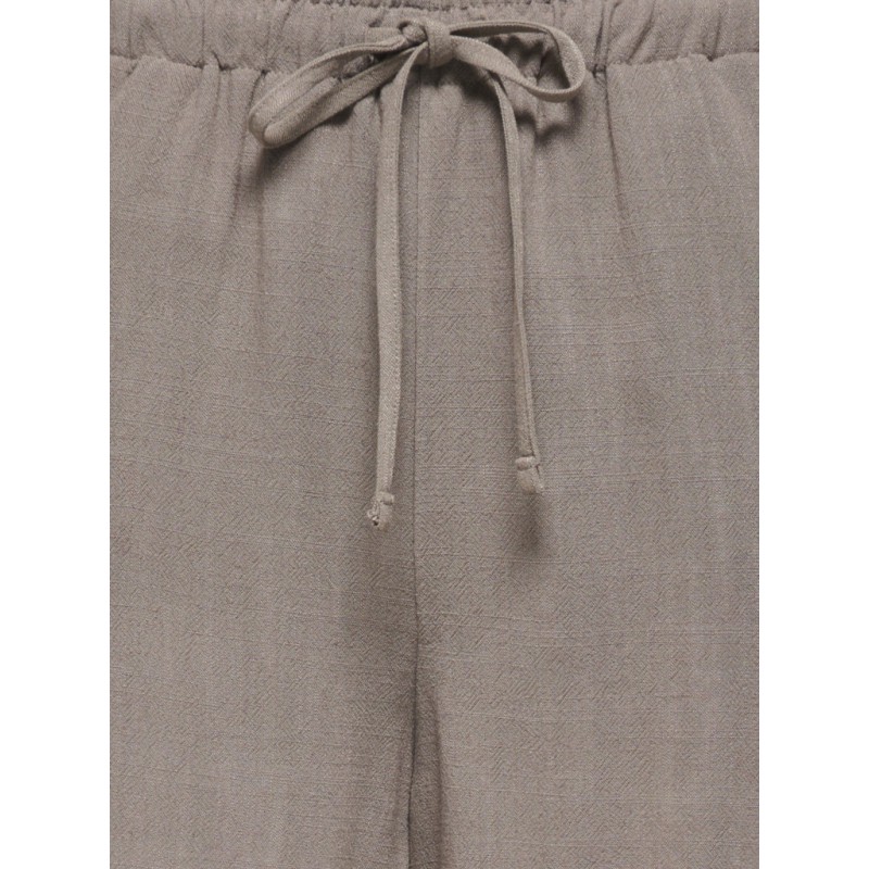 ONLY Siesta MW Pull-up Hør Shorts - Walnut