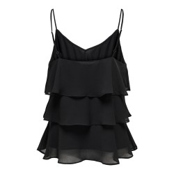 ONLY Linn Flæse Singlet - Sort