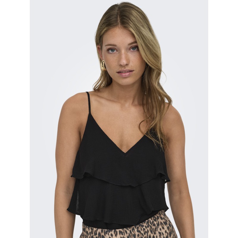 ONLY Linn Flæse Singlet - Sort