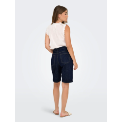 ONLY Sonny Højtaljede Brede Denim Shorts - Dark Blue Denim / Rinse