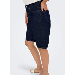 ONLY Sonny Højtaljede Brede Denim Shorts - Dark Blue Denim / Rinse