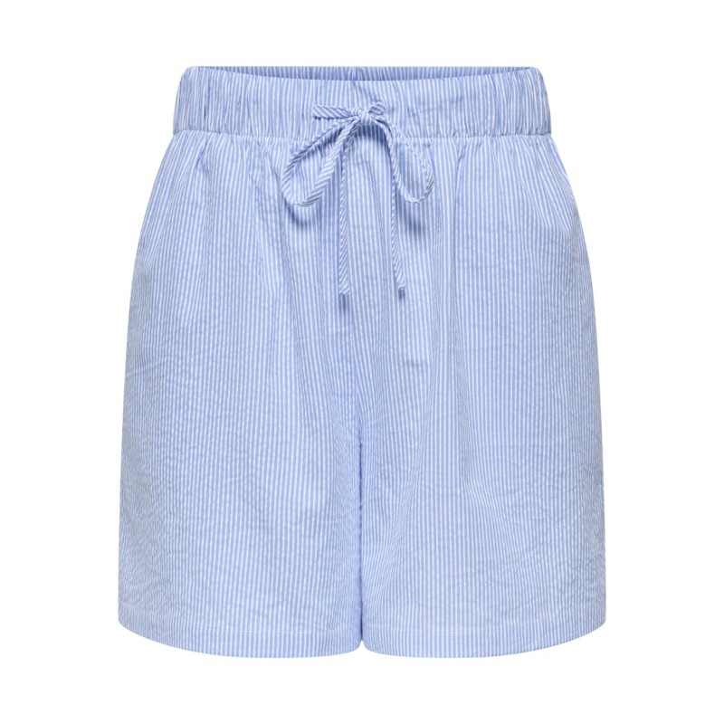 ONLY Augusta Stribet Shorts - Cloud Dancer / Blue Stripes
