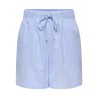 ONLY Augusta Stribet Shorts - Cloud Dancer / Blue Stripes