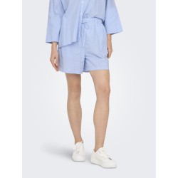 ONLY Augusta Stribet Shorts - Cloud Dancer / Blue Stripes