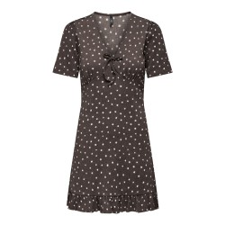 ONLY Molly Kortærmet V-hals Kjole - "Shopping Bag" / Cloud Dancer