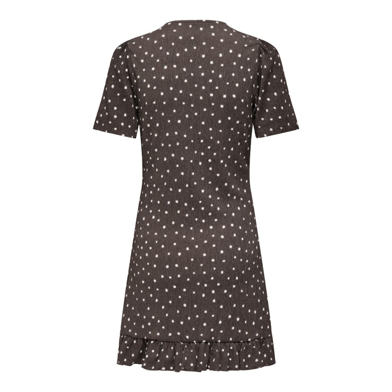 ONLY Molly Kortærmet V-hals Kjole - "Shopping Bag" / Cloud Dancer