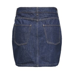 ONLY Stella Kort Denim Nederdel - Dark Blue Denim