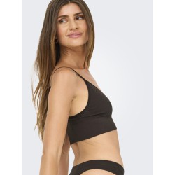 ONLY Vicky Rib Seamless Top - Seal Brown