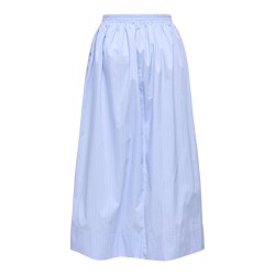 JDY Mio Højtaljede Midi Nederdel - Cashmere Blue / Cloud Dancer