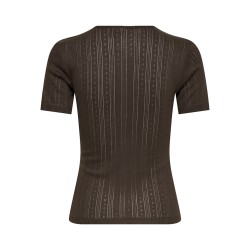 JDY Salsa Mia S/S Top - Chocolate Brown