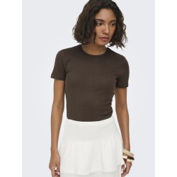 JDY Salsa Mia S/S Top - Chocolate Brown