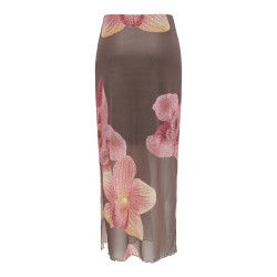 JDY Lea Mesh Mellem Talje Lang Nederdel - Bracken