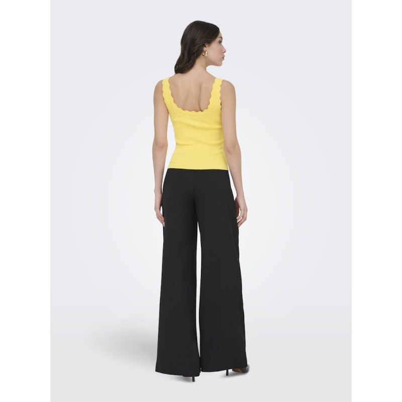 JDY Nanna Scallip Edge Strik Top - Pale Banana