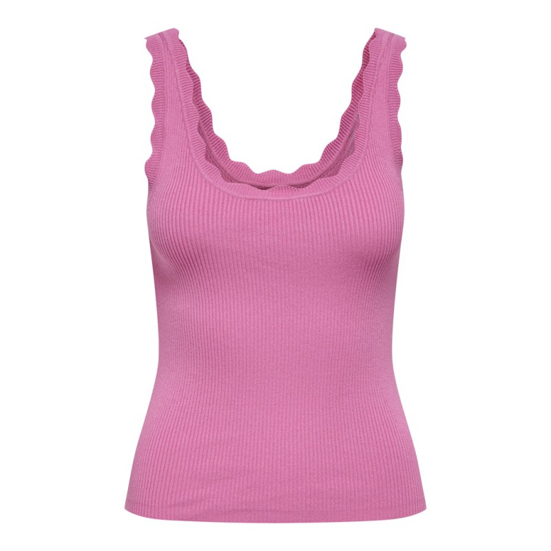 JDY Nanna Scallip Edge Strik Top - Wild Orchid