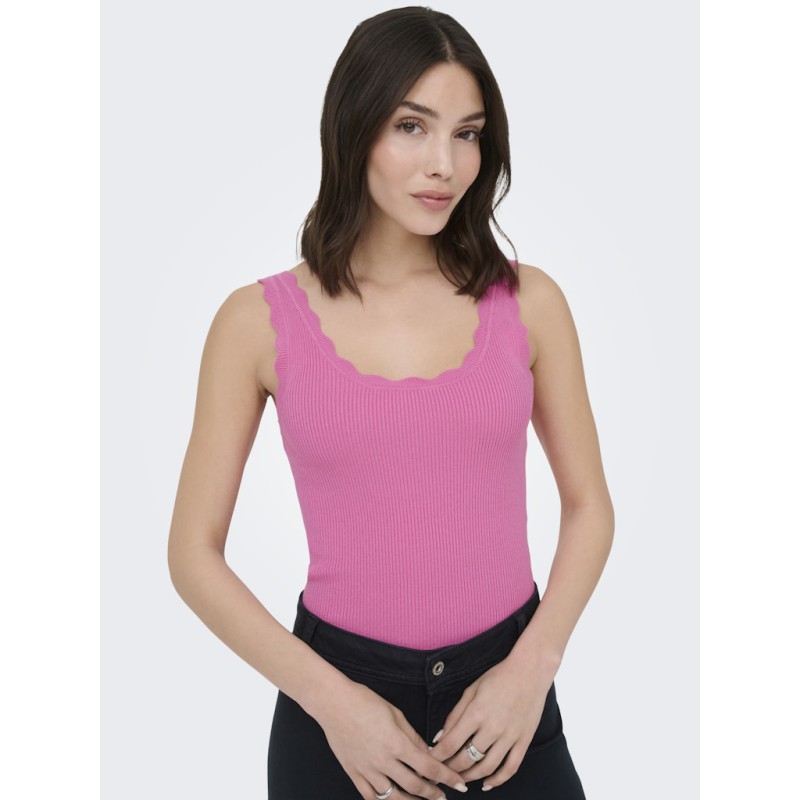 JDY Nanna Scallip Edge Strik Top - Wild Orchid