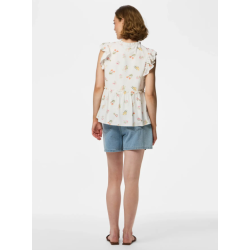 PIECES Emma Binde Snor Top - Bright White