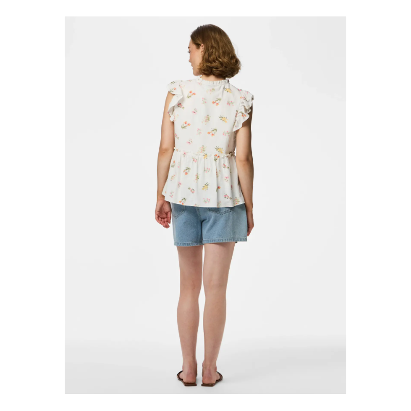 PIECES Emma Binde Snor Top - Bright White