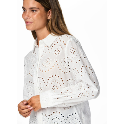 PIECES Vilde Langærmet Skjorte - Bright White