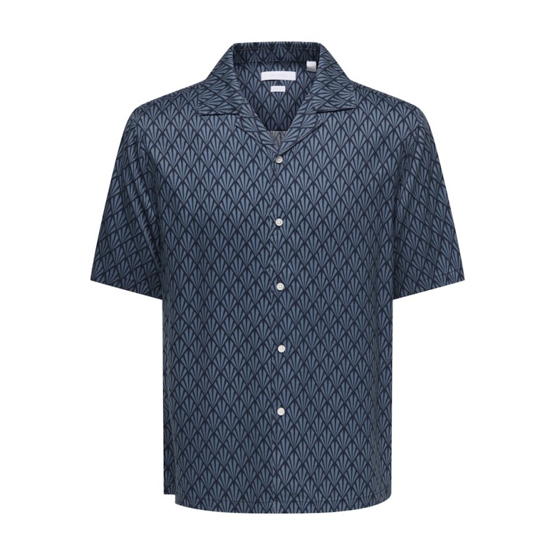 ONLY & SONS Peru Relaxed kortærmet Skjorte - China Blue