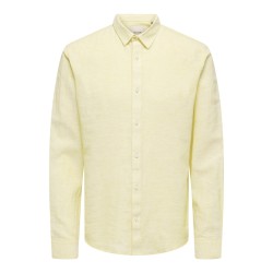 ONLY & SONS Caiden Hør Skjorte - Pastel Yellow